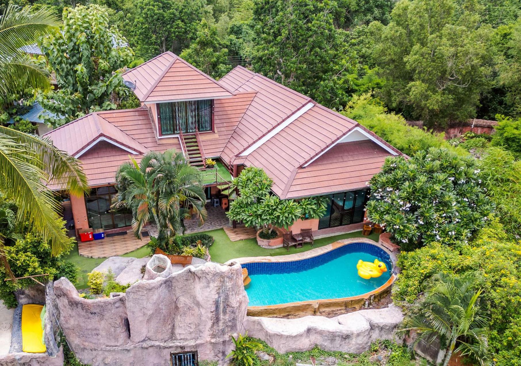 Huahin I-Din Poolvilla: Nature Retreat with Mountain Views Exterior photo
